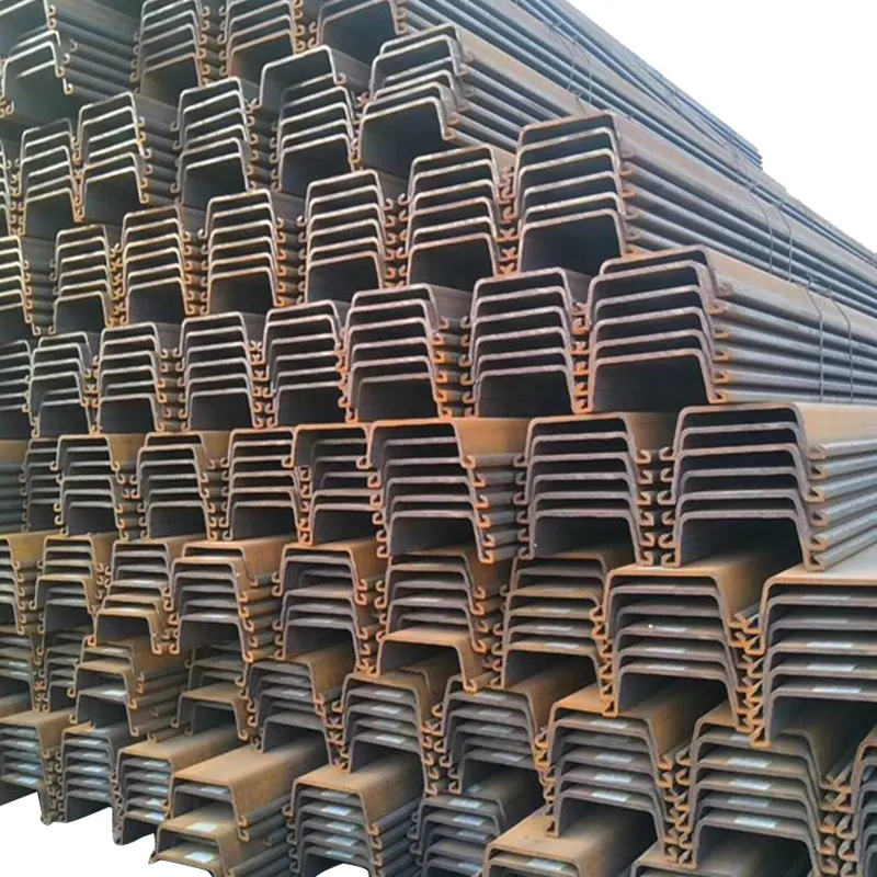 Support de structure de bâtiment en carbone laminé à chaud en forme de U type 2 palplanches métalliques en acier à empiler à vendre