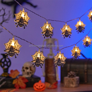 New Phong Cách Nguồn Cung Cấp Bên Trang Trí LED Bầu Không Khí Trang Trí Phụ Kiện Chuỗi Đèn Halloween Skull Ma Bat Spider Đèn - Product Image 4