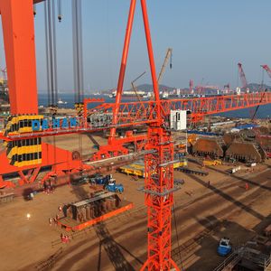 Harga Baru Terjangkau Tower <span class=keywords><strong>Crane</strong></span> Self Elevating Flat Top QTZ315-7527 12 16 18ton Tinggi Maksimum 240m Merek DAHAN Motor PLC - Product Image 3