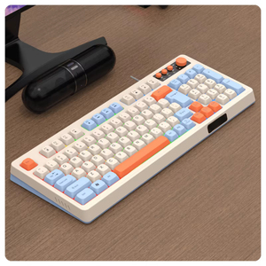 <b>USB</b> Wired Keyboard with Number Pad Knob, 98 <b>Keys</b> Silent Mechanical Feeling Membrane Creamy Gaming Keyboard with 4 Hot <b>Keys</b> - Product Image 5