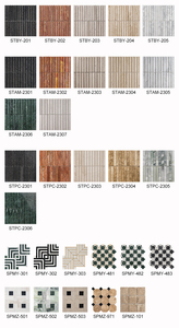Mosaico de Mármol Natural Travertino SODIMOSAIC, Diseño Curvo 3D, Acabado Mate Negro, para Proyectos de Bares y Hoteles - Product Image 6