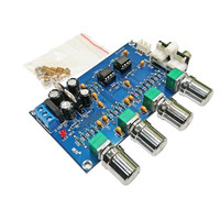 Module de préamplification double canal pour amplificateur de puissance, avec réglage du volume des basses, alimentation AC12-24V, circuit op-amp NE5532