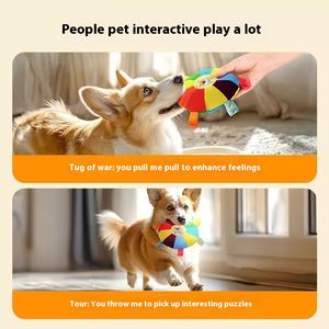 Çevre dostu gıcırtılı uçan disk köpek oyuncak Corgi <span class=keywords><strong>Pet</strong></span> çiğnemek dayanıklı tavuk lezzet 100% Polyester kendinden eğlence sıkıntı - Product Image 3