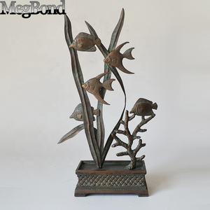 Gang cá trang trí nội thất với cơ sở nước cây ven biển kim loại thủ công trang trí - Product Image 2