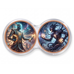 Moneta Commemorativa Illustrious da 1oz in Rame Puro 999 con Stampa UV, Tema Fantasia Arcana, Scultoreo 3D, per Medaglia d'Arte a Rilievo - Product Image 1