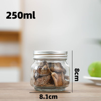 Bocaux Mason en verre de 32oz 1000ml 1L à large ouverture avec couvercle en métal doré hermétique