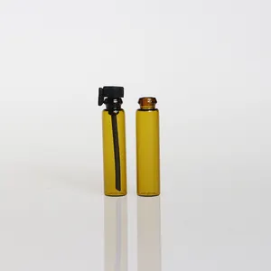 Vial Glass 1ml 1ml 2ml 3ml Fancy Miniature Refillable Sample Glass Perfume Vial With Plastic Sticker