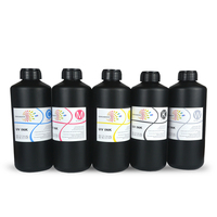 Tinta UV LED Smooth Flow yang Dapat Dikeringkan dengan Sinar UV, Printhead DX5, Tinta UV untuk Printer Flatbed Apex UV6090 UV6090P