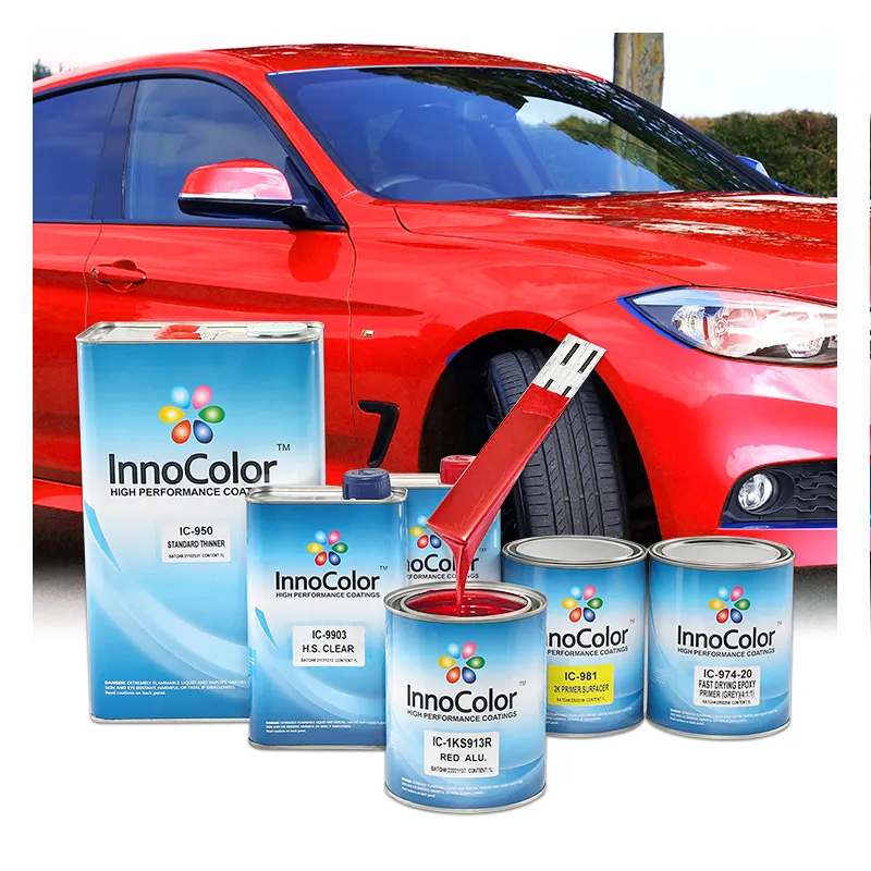 Automotive Verf 1K Basecoat Transparante Ijzeroxide Rode Kleur Auto Verf Prijs Met Goede Kwaliteit