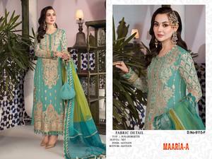 Travail de séquence de broderie de qualité supérieure avec des vêtements pakistanais en pierre Salwar Suit avec Dupatta d'Inde - Product Image 6