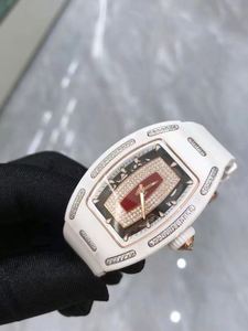 Reloj de lujo para mujer con diamantes incrustados de diseñador de primera categoría, con movimiento mecánico impermeable de alta calidad. - Product Image 1
