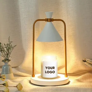 Vente en gros à prix compétitif Lampe chauffe-bougie personnalisée avec base en bambou Lampe chauffe-bougie avec minuterie