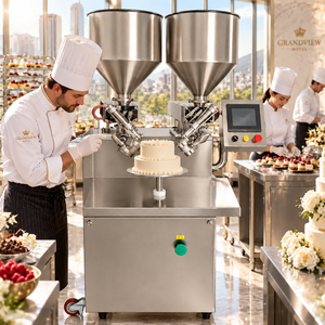 Automatic Cake Icing Machine One Click Start Smooth Application 2000W 890x900x1575mm 6 to 12 Inch for <strong>Pastry</strong> Factory - Product Image 2