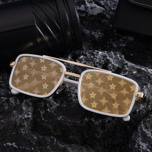 Gafas de sol cuadradas para hombre ZS-98335P, montura negra, lentes de PC con protección UV400, gafas de sol para exteriores de plástico y metal. - Product Image 2