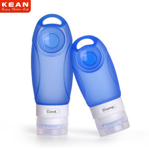 Botellas de silicona para viaje de 100 ml con etiquetas para cosméticos y artículos de aseo - Product Image 2