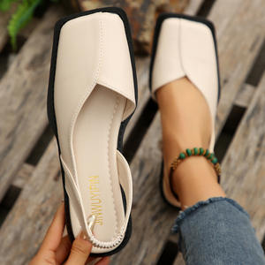 Sandales à bout ouvert pour femmes, nouvelle mode, style français, Mary Jane, semelle épaisse, rétro, commerce extérieur britannique, été, dessus en PU floral, grande taille - Product Image 5