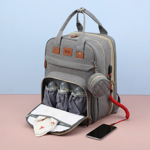 Sac à dos personnalisé étanche pour maman sac de lit pliant pour nouveau bébé sac à dos à couches grande capacité sortie sac <span class=keywords><strong>portable</strong></span> pour maman avec couches - Product Image 1
