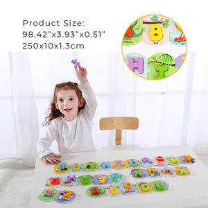 Fantastic Legno 3D <span class=keywords><strong>Alfabeto</strong></span> Giocattolo Di Puzzle per I Bambini Del Bambino 24m + per imparare il 26 Alfabeti - Product Image 3