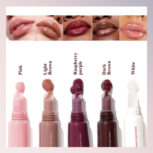 Gloss à lèvres naturel, waterproof, longue tenue, pailleté, mat, mignon, tubes de luxe, boîte avec logo, vitamine E, certifié CE, pour les fêtes et le maquillage quotidien - Product Image 5