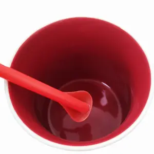 New design plastic Cone drinking Straw Spoons Perfect for Milkshakes, Shaved Ice, Kid's Parties