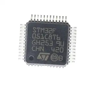 בקרים משובצים IC שבבי STM32F051C8T6 MCU 32BIT 64KB פלאש חבילה 48LQFP משטח הר IC שבבי STM32F051C8T6TR