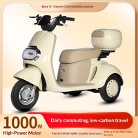 Nouveau style de tricycle électrique compact avec moteur à onde sinusoïdale, vitesse maximale de 20 km/h, 48V/60V/72V, pour enfants, usage domestique et personnes âgées