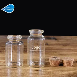 Wholesale 10ml 20ml Small High Borosilicate Glass Vials Mini Drift Bottle Wishing Bottle With Cork Lid For Gift Decoration