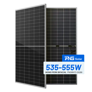 PNG 182mm Bifacial Half Cell 545W 550W 555W Mono <span class=keywords><strong>Solar</strong></span> <span class=keywords><strong>panel</strong></span> für Solaranlagen - Product Image 1
