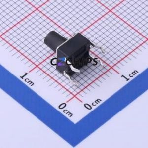 TS-1095PD-A9B2-D2 Tactile Switch Through hole-4P,6x6mm Switch Single Pole Single Throw Round Button 1.8N Through Hole - Product Image 2