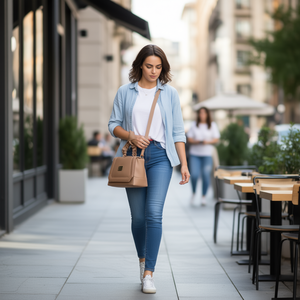 Bolso Bandolera Luisa de Fana Fashions para Mujer, en Microfibra y Cuero Sintético, con Cierre Magnético, para Uso Diario - Product Image 2