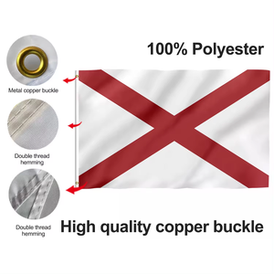 Prix de vente direct d'usine 3x5ft 100% Polyester double face usa 50 drapeau d'état personnalisé drapeau de l'Alabama - Product Image 3