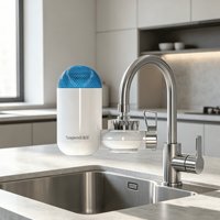 Keran Pemurni Air Multi-tahap dengan Filter Karbon Tempurung Kelapa untuk Air Minum Rumah Tangga, Sedang Diskon