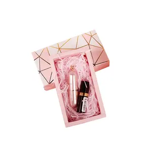Stagnola di oro timbro make up regalo personalizzato lipgloss scatola di imballaggio per il rossetto - Product Image 1
