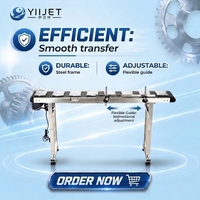 Nouvelles tables de convoyage à bande en acier inoxydable YIIJET pour ligne d'assemblage, imprimante jet d'encre à encre solvant, durable, garantie 1 an, 1-5 kg