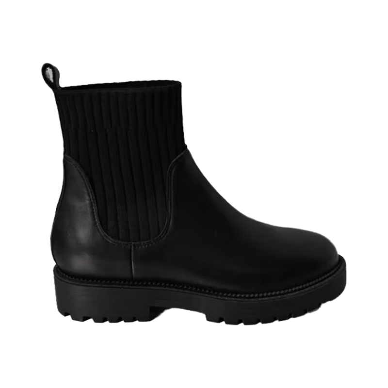 2025 New Black Genuine Leather Chelsea
