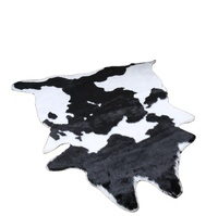 Brauner Weißer Kuhfell-Teppich Kunstfell Kuhfell-Imitat Teppich Tierfell-Optik Kuhfell-Teppich für Wohnzimmer Schlafzimmer Heim-Dekoration