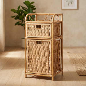 High Quality Hot Selling Rattan Natural Rack 2 Different Size Drawers With Simple Elegant Modern Design From Indonesia - Product Image 3