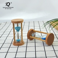 Vente en gros d'horloges à sable en verre et en bois personnalisées avec logo moderne, 3 minutes, pour la décoration de la maison et les anniversaires