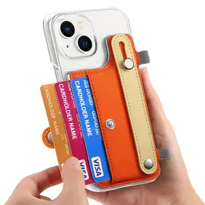 Double Pocket Elastic Silicone ID Credit Cover Double Pocket Elastic Silicone Id Credit pocket wrist wallet for phone