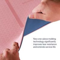 Tapis de yoga TPE de qualité supérieure, épaisseur 6 mm, 183 cm, portable, antidérapant, pour entraînement de danse, fitness, exercices à domicile, Pilates