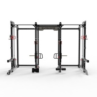 Équipement de fitness commercial : Station multifonctionnelle d'entraînement avec système de poulies, croisement de câbles et rack de musculation en tube d'acier