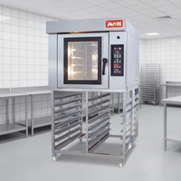 Horno Eléctrico Comercial Mini de 32 Bandejas, Digital, Rotatorio, de Acero Inoxidable, con Control Automático de Temperatura para Pan y Pizza