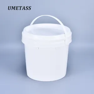 Food Grade Plastic Container Ronde Emmer Met Handvat En Deksel Goede Afdichting Fles Voor Vloeibare Effen Chemische Verf