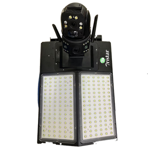 Lampadaire solaire LED Tristar 120W, IP65, corps en plastique ABS, caméra CCTV, contrôle par application, éclairage routier extérieur résidentiel - Product Image 1