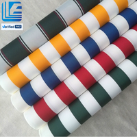 Tissu Oxford tissé 100 % polyester à rayures colorées teintes en fil, enduit PU imperméable, tissu occultant uni pour auvents et tentes