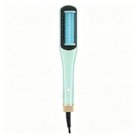 Brosse à cheveux chauffante à vapeur avec peigne démêlant et contrôle de la température pour le coiffage des cheveux