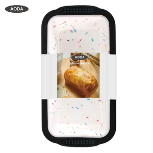 실리콘 Bakeware 세트 9.5 "비 스틱 긴 빵 덩어리 팬 사각형 토스트 케이크 베이킹 금형