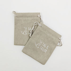 Pochette d'emballage anti-poussière de luxe noire pour chaussures, sacs à main et vêtements, en coton biologique recyclable, avec logo personnalisé imprimé, pour bougies, vente en gros - Product Image 2
