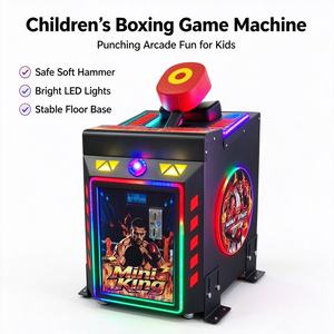 Macchina da Boxe per Bambini con Luci LED e Display Punteggio, Funzionamento a Moneta per Centri di Divertimento, Disponibile - Product Image 3