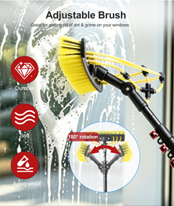 Perche télescopique en fibre de carbone <span class=keywords><strong>pour</strong></span> le nettoyage de panneaux solaires, brosse de lavage de <span class=keywords><strong>vitres</strong></span> alimentée en eau avec <span class=keywords><strong>manche</strong></span> <span class=keywords><strong>pour</strong></span> usage domestique - Product Image 4